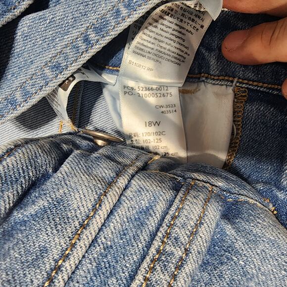 Levi's vintage jean shortalls women's XL waist 36 - Picture 3 of 9